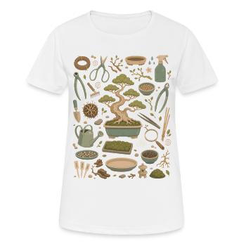 Bonsai Tranquility | Tree Art & Zen - Women's Breathable T-Shirt - white - Front - AI Model Female 172 dark (172cm)