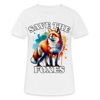 Red Fox Fox Save Fox - Women's Breathable T-Shirt - white - Front - AI Model Female 172 dark (172cm)