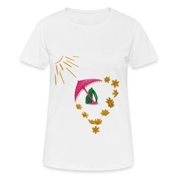 Holidays with heart and sun - Women's Breathable T-Shirt - white - Front - AI Model Female 172 dark (172cm)