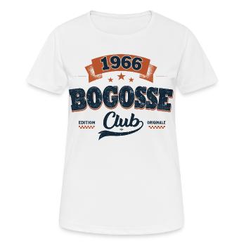 Cadeau 60 Ans Homme 1966 – Bogosse Club - T-shirt respirant Femme - blanc - Devant - AI Model Female 172 dark (172cm)