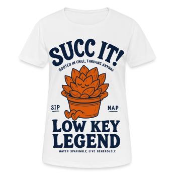 Succ It Low Key Legend Organic Succulent lover - Women's Breathable T-Shirt - white - Front - AI Model Female 172 dark (172cm)