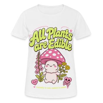 Urban Gardening All Plants Are Edible - Women's Breathable T-Shirt - white - Front - AI Model Female 172 dark (172cm)