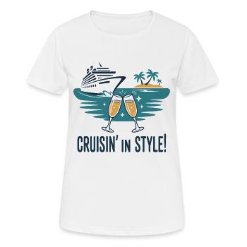 Cruisin’ in Style – Luxury Cruise Holiday - Women's Breathable T-Shirt - white - Front - AI Model Female 172 dark (172cm)