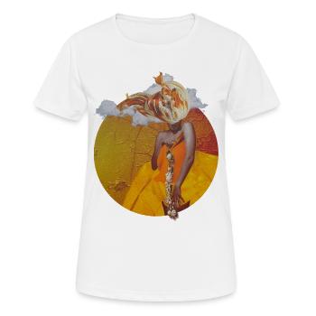 Floral Mind - Collage Surréaliste - T-shirt respirant Femme - blanc - Devant - AI Model Female 172 dark (172cm)