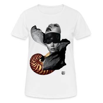 Avantgarde-Collage – Die Geburt der Ikone - Frauen T-Shirt atmungsaktiv - Weiß - Vorne - AI Model Female 172 dark (172cm)