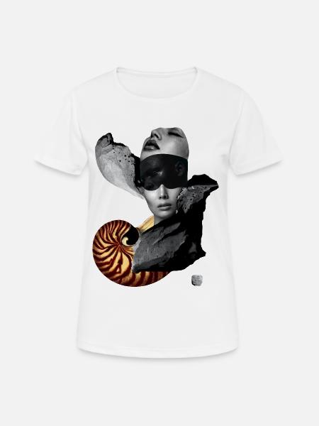 Avantgarde-Collage – Die Geburt der Ikone - Frauen T-Shirt atmungsaktiv - Weiß