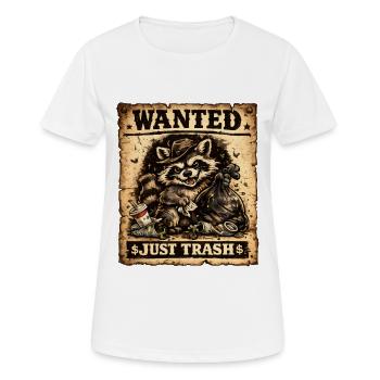 Affiche de benne laveur recherchée - T-shirt respirant Femme - blanc - Devant - AI Model Female 172 dark (172cm)