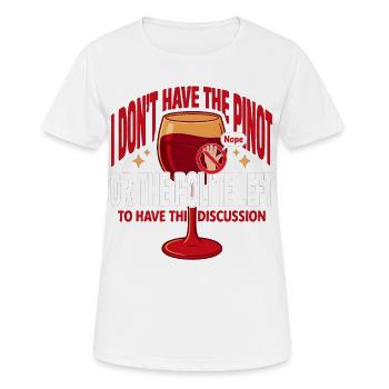 Pinot Pun: Silence in Style - Women's Breathable T-Shirt - white - Front - AI Model Female 172 dark (172cm)