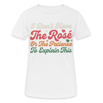 No Rosé Or Patience To Explain This - Women's Breathable T-Shirt - white - Front - AI Model Female 172 dark (172cm)