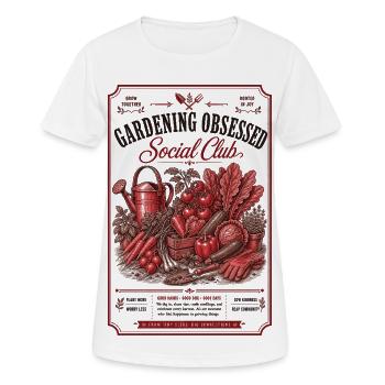 Urban Gardening Gardening Obsessed Social Club - Women's Breathable T-Shirt - white - Front - AI Model Female 172 dark (172cm)
