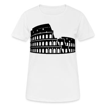 Colisée de Rome - T-shirt respirant Femme - blanc - Devant - AI Model Female 172 dark (172cm)