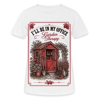 I'll Be In My Office Garden Therapy Plants - Women's Breathable T-Shirt - white - Front - AI Model Female 172 dark (172cm)