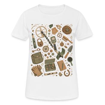 Treasure Hunt | Metal Detector & Probes - Women's Breathable T-Shirt - white - Front - AI Model Female 172 dark (172cm)