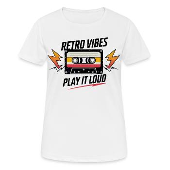 Retro Vibes Tape - Frauen T-Shirt atmungsaktiv - Weiß - Vorne - AI Model Female 172 dark (172cm)