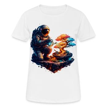 Cosmic Gardener Bonsai - Women's Breathable T-Shirt - white - Front - AI Model Female 172 dark (172cm)