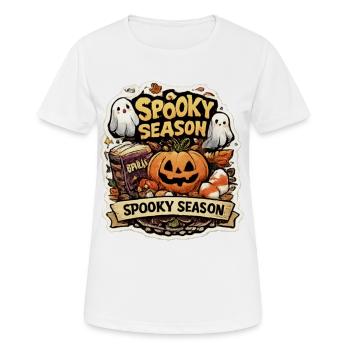 Saison Effrayante Citrouilles & Fantômes - T-shirt respirant Femme - blanc - Devant - AI Model Female 172 dark (172cm)