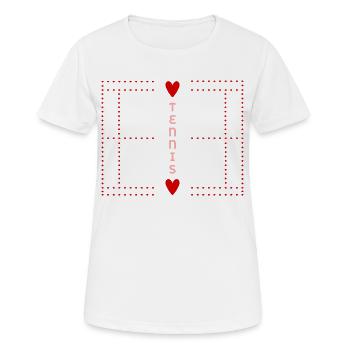 court de tennis - T-shirt respirant Femme - blanc - Devant - AI Model Female 172 dark (172cm)