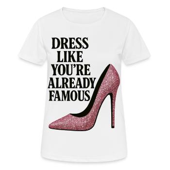Dress like you're already famous - Pink Heel - Women's Breathable T-Shirt - white - Front - AI Model Female 172 dark (172cm)