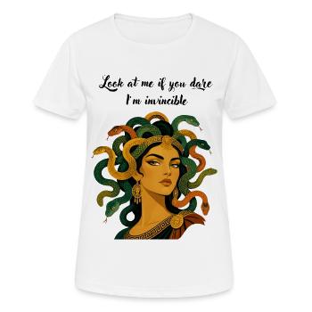 Medusa-Mythologie - Frauen T-Shirt atmungsaktiv - Weiß - Vorne - AI Model Female 172 dark (172cm)