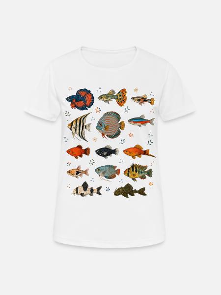 Tropische Fische | Aquarium & Zierfische - Frauen T-Shirt atmungsaktiv - Weiß