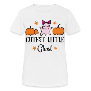 Chibi-Geist mit Kürbissen - Frauen T-Shirt atmungsaktiv - Weiß - Vorne - AI Model Female 172 dark (172cm)