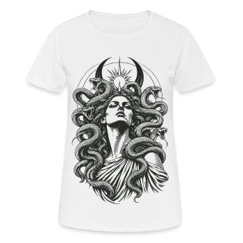 Medusa Schlangen Feminismus Gorgone Mythologie - Frauen T-Shirt atmungsaktiv - Weiß - Vorne - AI Model Female 172 dark (172cm)