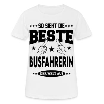 Busfahrerin Die Beste der Welt Berufe  Arbeit - Frauen T-Shirt atmungsaktiv - Weiß - Vorne - AI Model Female 172 dark (172cm)