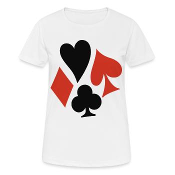 poker signs - Frauen T-Shirt atmungsaktiv - Weiß - Vorne - AI Model Female 172 dark (172cm)