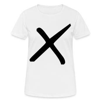 Croix élégante - T-shirt respirant Femme - blanc - Devant - AI Model Female 172 dark (172cm)