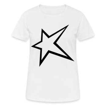 Cooler Stern - Frauen T-Shirt atmungsaktiv - Weiß - Vorne - AI Model Female 172 dark (172cm)