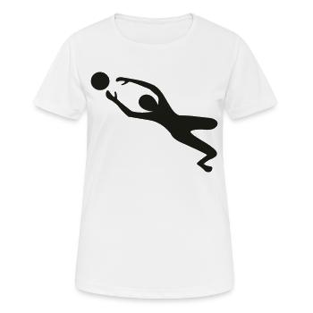 Gardien de but - T-shirt respirant Femme - blanc - Devant - AI Model Female 172 dark (172cm)