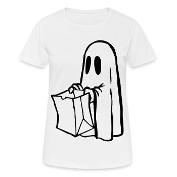 Gespenst - Frauen T-Shirt atmungsaktiv - Weiß - Vorne - AI Model Female 172 dark (172cm)