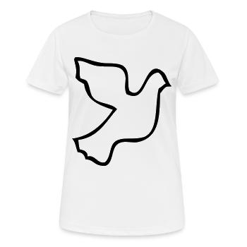 Friedenstaube - Frauen T-Shirt atmungsaktiv - Weiß - Vorne - AI Model Female 172 dark (172cm)