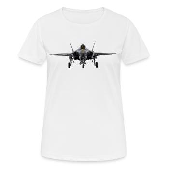 F-35 - T-shirt respirant Femme - blanc - Devant - AI Model Female 172 dark (172cm)