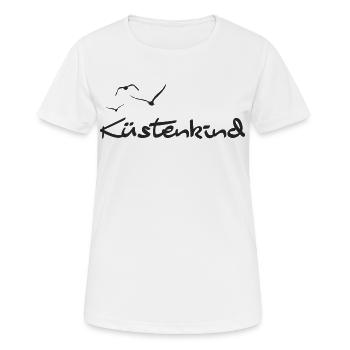Küstenkind - Frauen T-Shirt atmungsaktiv - Weiß - Vorne - AI Model Female 172 dark (172cm)