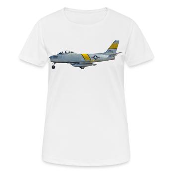 F-86 Sabre - T-shirt respirant Femme - blanc - Devant - AI Model Female 172 dark (172cm)