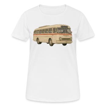 Rollende Erinnerung im Retrolook - Frauen T-Shirt atmungsaktiv - Weiß - Vorne - AI Model Female 172 dark (172cm)