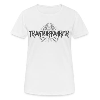 Traktorfahrer - Frauen T-Shirt atmungsaktiv - Weiß - Vorne - AI Model Female 172 dark (172cm)
