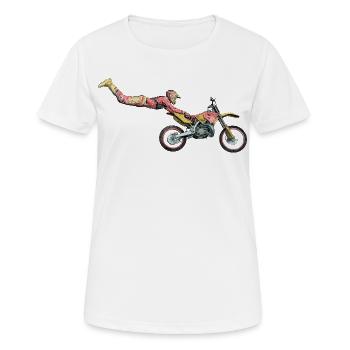 Motocross Freestyle - Women's Breathable T-Shirt - white - Front - AI Model Female 172 dark (172cm)