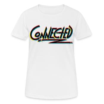 Connected_black_prism - Frauen T-Shirt atmungsaktiv - Weiß - Vorne - AI Model Female 172 dark (172cm)