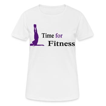 fitness - Women's Breathable T-Shirt - white - Front - AI Model Female 172 dark (172cm)