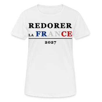 RESTORING FRANCE 1 - Women's Breathable T-Shirt - white - Front - AI Model Female 172 dark (172cm)