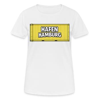 Hafen Hamburg Container gelb - Frauen T-Shirt atmungsaktiv - Weiß - Vorne - AI Model Female 172 dark (172cm)