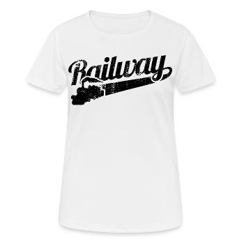 Chemin de fer - T-shirt respirant Femme - blanc - Devant - AI Model Female 172 dark (172cm)