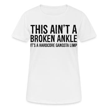 Blessure drôle à la cheville cassée - T-shirt respirant Femme - blanc - Devant - AI Model Female 172 dark (172cm)