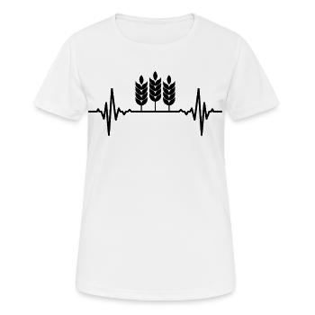 Wheat cultivation heartbeat - Women's Breathable T-Shirt - white - Front - AI Model Female 172 dark (172cm)