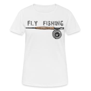 Fly fishing - Frauen T-Shirt atmungsaktiv - Weiß - Vorne - AI Model Female 172 dark (172cm)