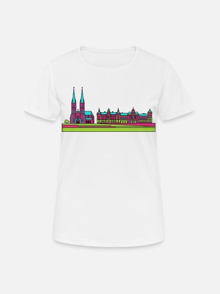 Szczecin City Skyline Wały Chrobrego Art - Women's Breathable T-Shirt - white