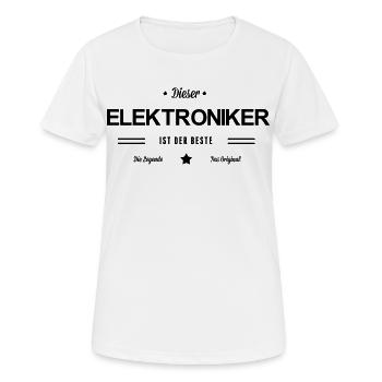 Bester Elektroniker - Frauen T-Shirt atmungsaktiv - Weiß - Vorne - AI Model Female 172 dark (172cm)
