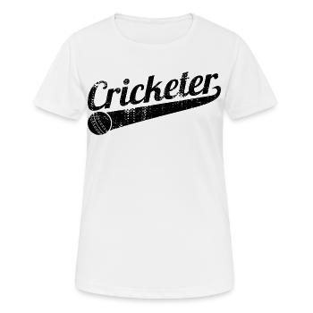 Cricketer - T-shirt respirant Femme - blanc - Devant - AI Model Female 172 dark (172cm)